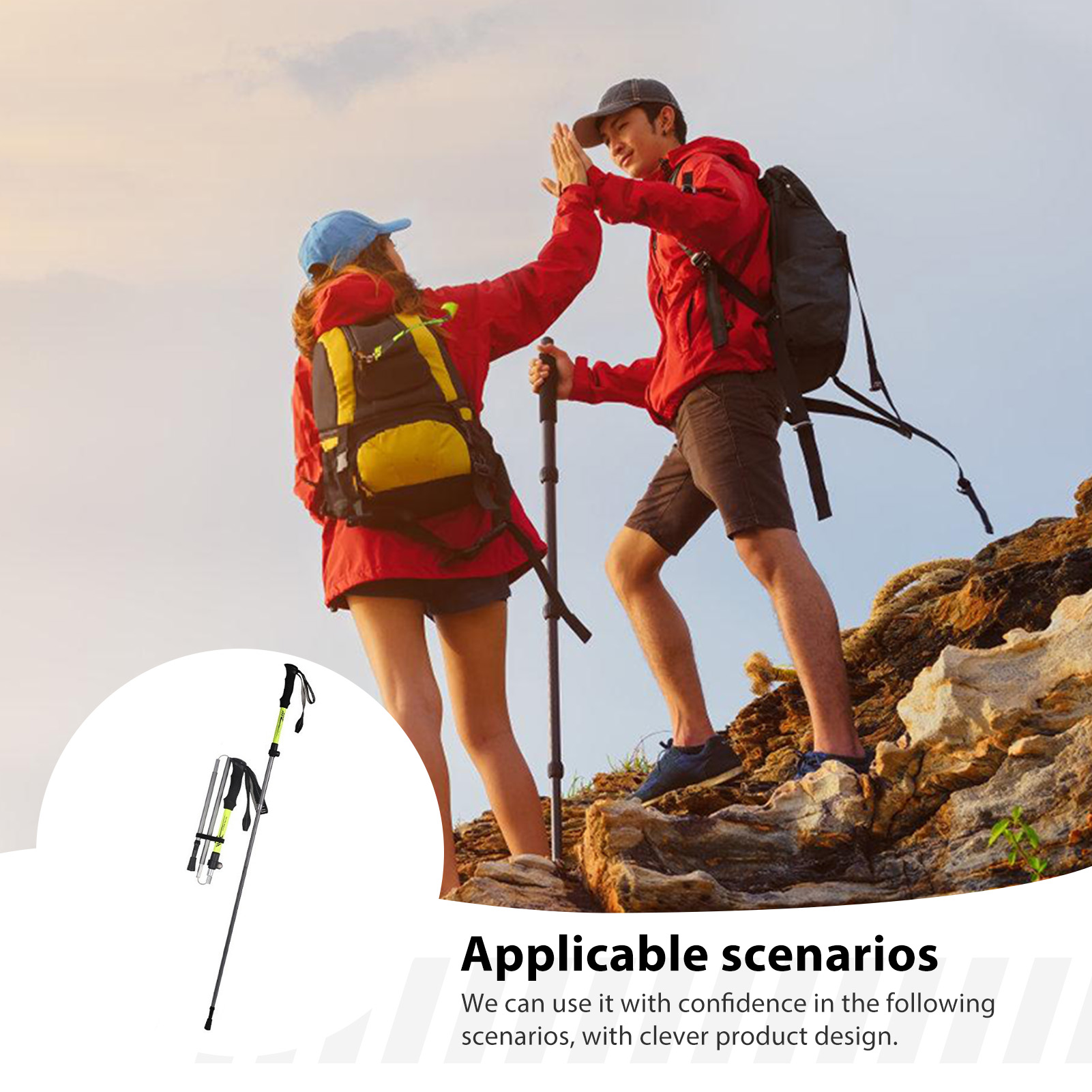 알루미늄 합금 트레킹 폴 - 성인용 하이킹용 경량 접이 - Outdoor Sport Climbing Gear 리뷰 및 가격